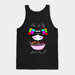 Pho Is My Best Friend Pom Pom Hmong Creations Tank Top